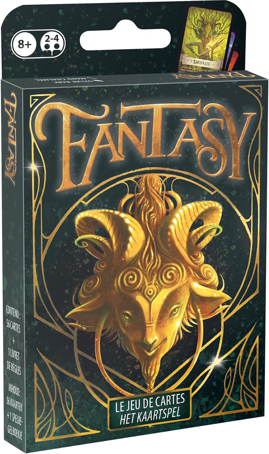 Fantasy - FR/NL - Jeu de Cartes - dès 8 Ans - Jeu de Société - Simple & Rapide - Univers Fantaisie avec Farfadets, Elfes & Fées - Jeu Tactique - 2 à 4 Joueurs - 15 Min