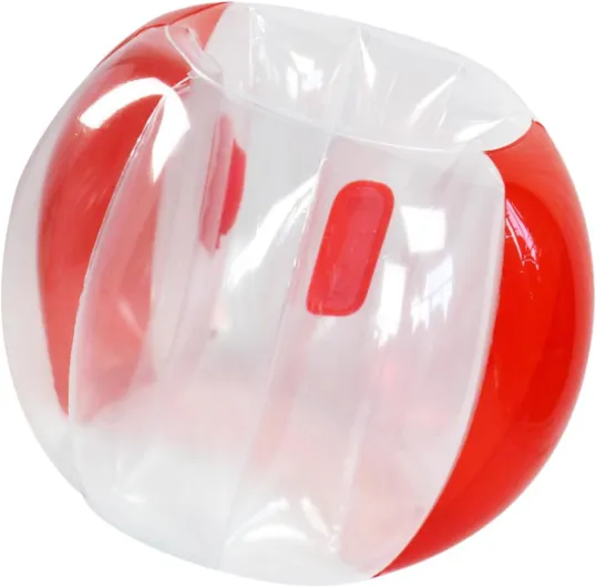 Ensemble de jeu de balles pare-chocs-costumes de Sumo gonflables 75x90cm, de combat pour adultes, balles de à bulles rebondissantes en PVC - Équipement de jeu intérieur et extérieu Red