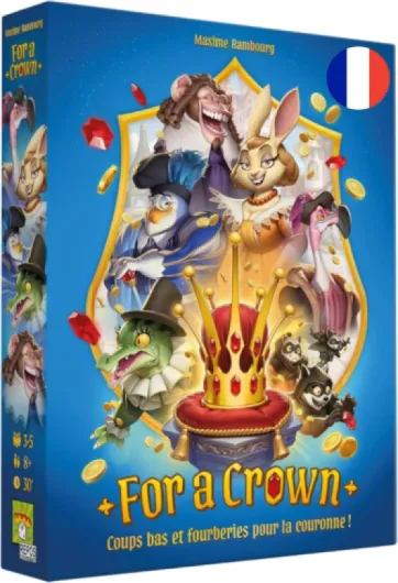 For A Crown - Nommé AS d'or 2025 -Jeu de société stratégique pour Toute la Famille, Jeu de Bluff dès 8 Ans pour 3 à 5 Joueurs, 30 Minutes de Jeu, Version Française - Repos Production