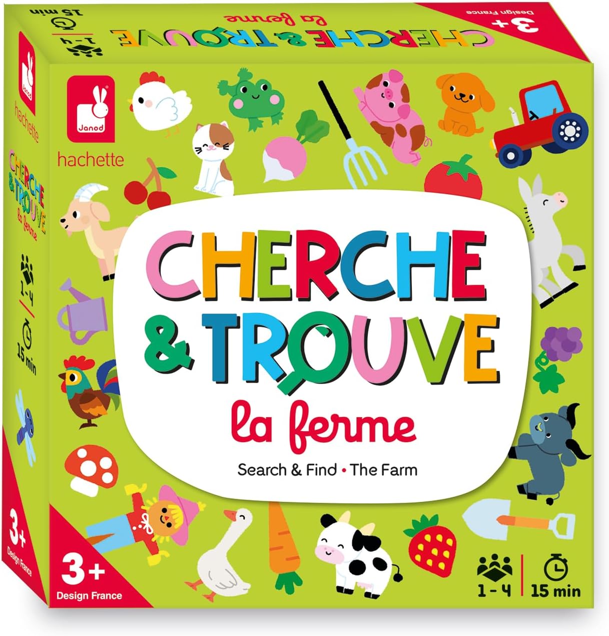 Mon Premier Cherche et Trouve La Ferme - Jeu de Société Enfant - Jeu d'Observation - Dès 3 Ans,J02454