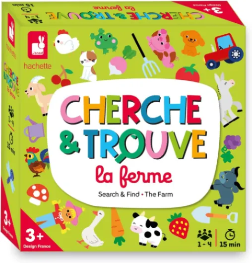 Mon Premier Cherche et Trouve La Ferme - Jeu de Société Enfant - Jeu d'Observation - Dès 3 Ans,J02454