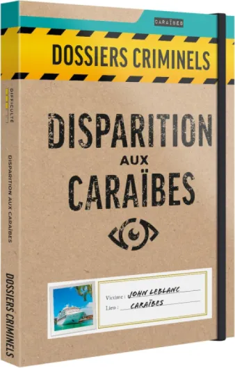 Dossiers Criminels - Disparition Aux Caraïbes : John Leblanc Est Porté Disparu - Jeu de Societe Escape Game - Jeu d’Enquête Immersif et Collaboratif, 1-6 Joueurs