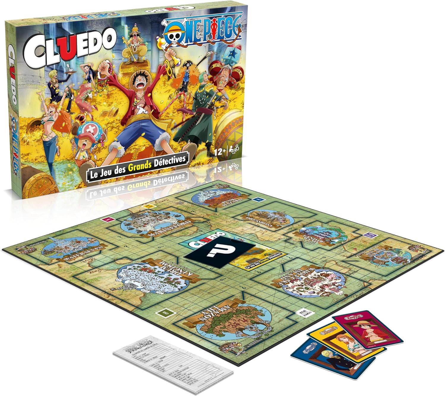 Cluedo One Piece - Jeu de société Famille pour 2 à 6 Joueurs - Jeu De Plateau 12+ Ans - Jeux De Logique - Cluedo Francais