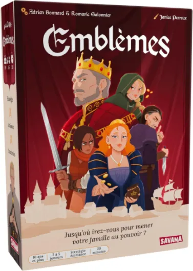 Emblèmes - Jeu de Société Stratégique Familial - Luttez pour Le Pouvoir dans Un Royaume Divisé - Jeu de Cartes dès 10 Ans - 3 à 5 Joueurs, 20 Minutes