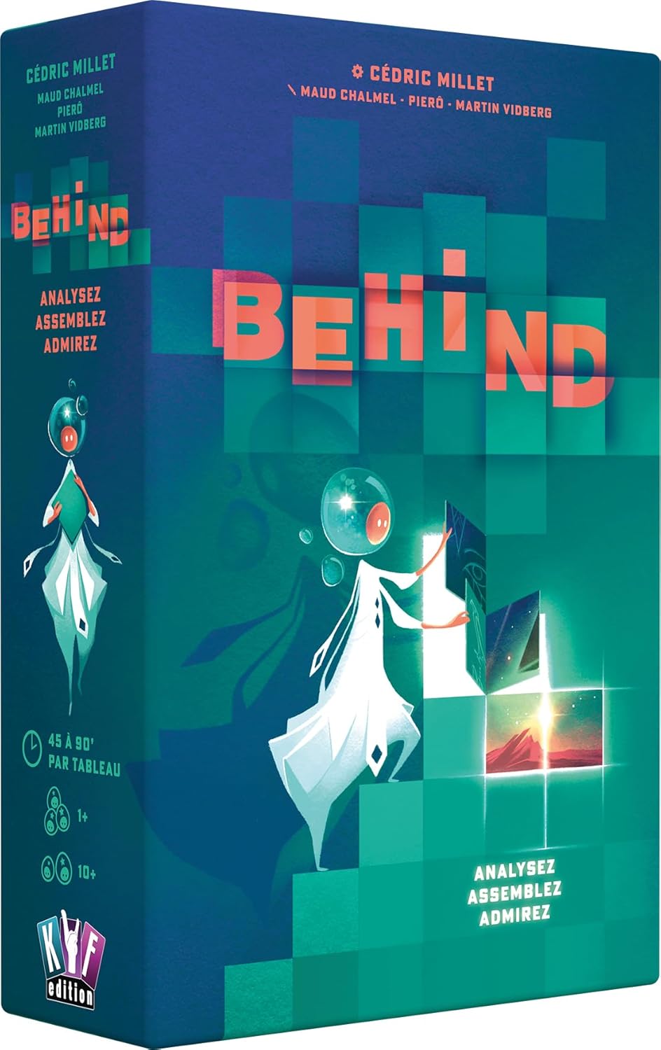 Behind - AS d'or 2025 "Initié -Jeux de société - Déduction et Logique - Jeu d'énigme - Analysez, Assemblez, Admirez - Jeu coopératif à partir de 10 Ans - Version française, KYF Edition