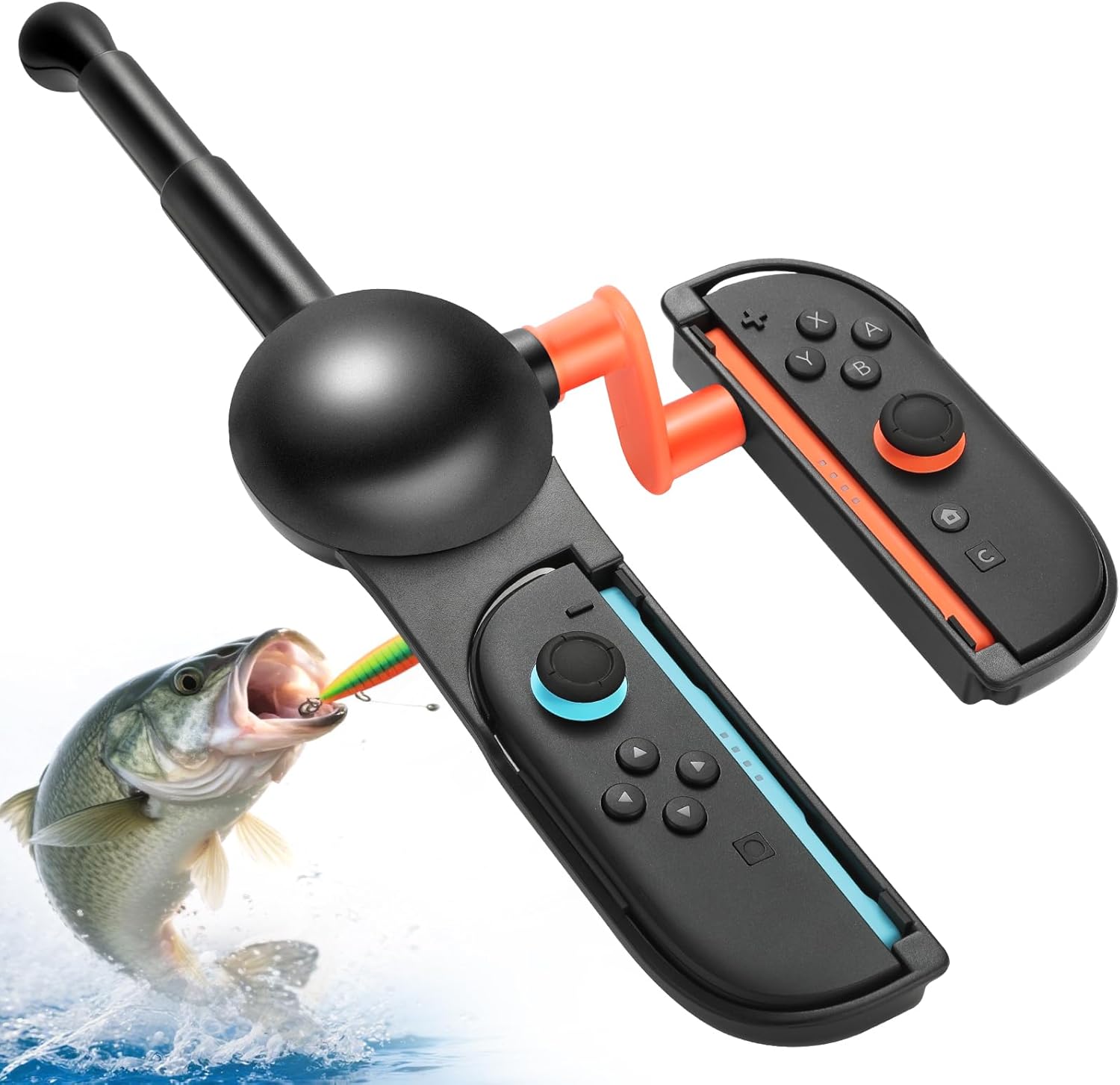 JoyHood Canne à Pêche pour Switch 2, Canne Kit de Accessoires u de Pêche Compatible avec Switch 2 Manette, Uniquement pour Switch 2