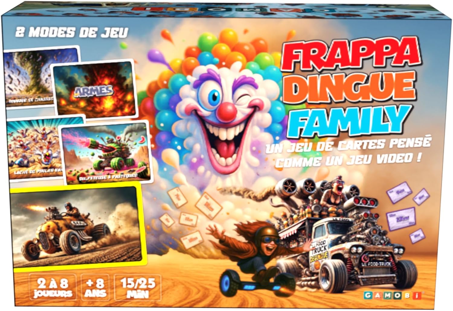 FRAPPADINGUE Family – Jeu de société Familial et Fun ! Une Course délirante avec Cartes Alliant mémoire, stratégie et rires - Idée Cadeau pour Enfants, Ados et Adultes – 2 à 8 Joueurs.