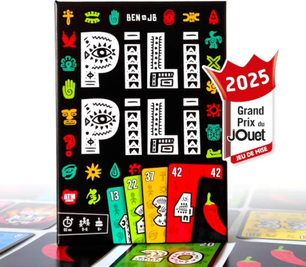 PILI PILI - Jeu de société - Vainqueur Grand Prix du Jouet 2025 - Jeu de Cartes Tactique et d’Ambiance - 2 à 8 Joueurs - 20 Min - Idée Cadeau Original