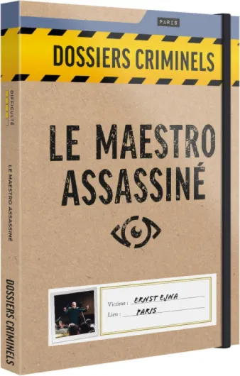 Dossiers Criminels - Le Maestro Assassiné : Qui A Tué Ernst Ejna ? Jeu de Societe Escape Game - Jeu d’Enquête Immersif et Collaboratif, 1-6 Joueurs