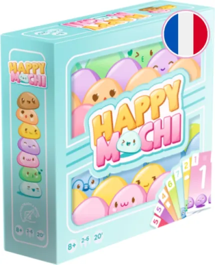 Happy Mochi - Français - Jeu de Cartes Mignon pour Jouer en Famille - Jeu illustré à la Main avec Un Design Kawaii à partir de 8 Ans pour 2 à 6 Joueurs, 20 Minutes