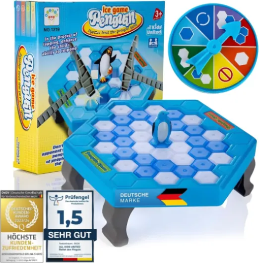 All Kids United® Sauvez Le Pingouin, Jeu de société Familial Plein d'action, pour Les Enfants à partir de 3 Ans et Les Adultes Multicolore