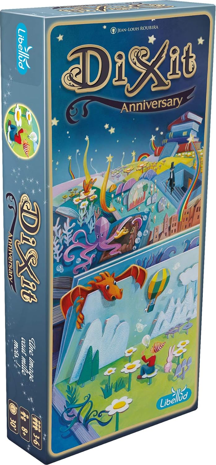 DIXIT EXTENSION : Annniversary - Jeu de 84 Cartes Pour Enfants dès 8 ans - Version avec Tous les Illustrateurs Dixit - Nécessite Jeu de Base - 3 à 6 joueurs - 30 Min - En Français - Libellud 1 Extension Dixit Anniversary