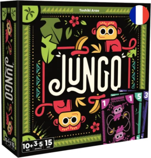 JUNGO - Jeu de Société pour Enfants dès 10 Ans - Jeux de Cartes Rapide et Tactique - Débarassez-Vous de Vos Cartes Avant Les Autres - Idée Cadeau - 3 à 5 Joueurs - 15 Min - en Français
