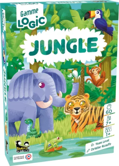 Gamme Logic Jungle - Version française - Bankiiiz Editions - Jeu de société - Jeu de société Enfant - Mode Solo - Jeu de logique - Jeu 7 Ans - Casse tête