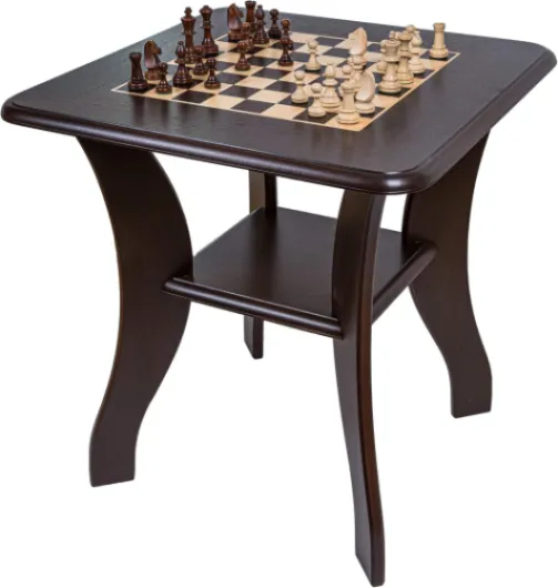 Square - Table d'échecs - 919 W - Échiquier en Bois et pièces d'échecs Wenge