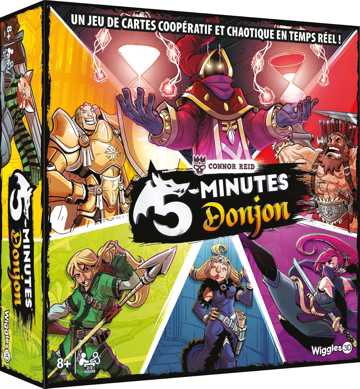 Wiggles 3D 5 Minutes Donjon - Jeux de société - Jeux de Cartes - Jeux coopératif - Jeux Adulte et Enfant à partir de 8 Ans - 2 à 5 Joueurs - Version française