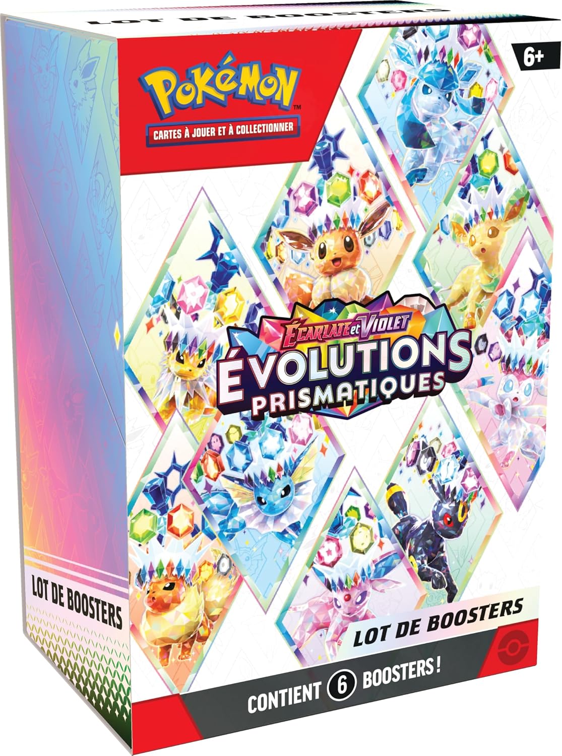 : Lot de boosters Écarlate et Violet – Évolutions Prismatiques du JCC Pokémon (6 boosters)
