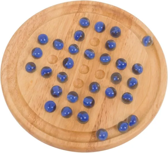 Bigjigs Toys Classic Wooden Solitaire Game avec des Billes