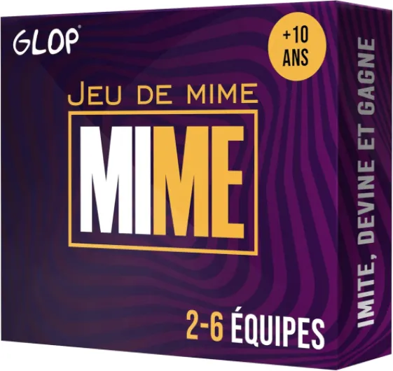 Glop Mime – Jeu de Mimes Drôle et d'Ambiance pour Adultes et Enfants 8+, Jeu de Société pour Familles et Amis, Animation pour Soirées et Fêtes, Cadeau Français