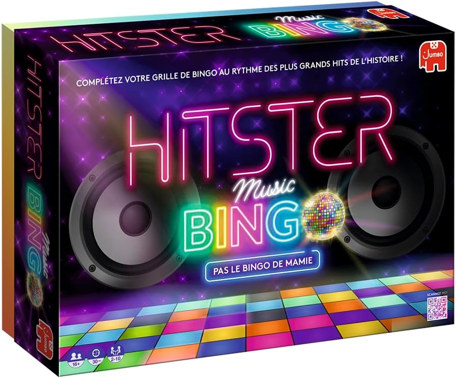 Bingo – Jeu de société – Quiz Musical en Famille et Entre Amis – Redécouvrez 100 Ans de Hits musicaux incontournables - Jeux de soirée - Jeux d’Ambiance Adultes - 2 à 10 Joueurs – Dès 16 Ans Hitster Bingo Single