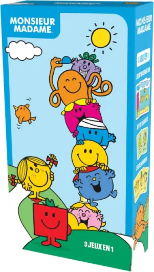 Monsieur Madame - Jeu de Société Éducatif et Amusant - Observation, Mémoire et Rapidité - 3 Modes de Jeu - 2 à 8 Joueurs - Jeu de Cartes - 15 Min - Idée Cadeau Enfant Dès 4 Ans