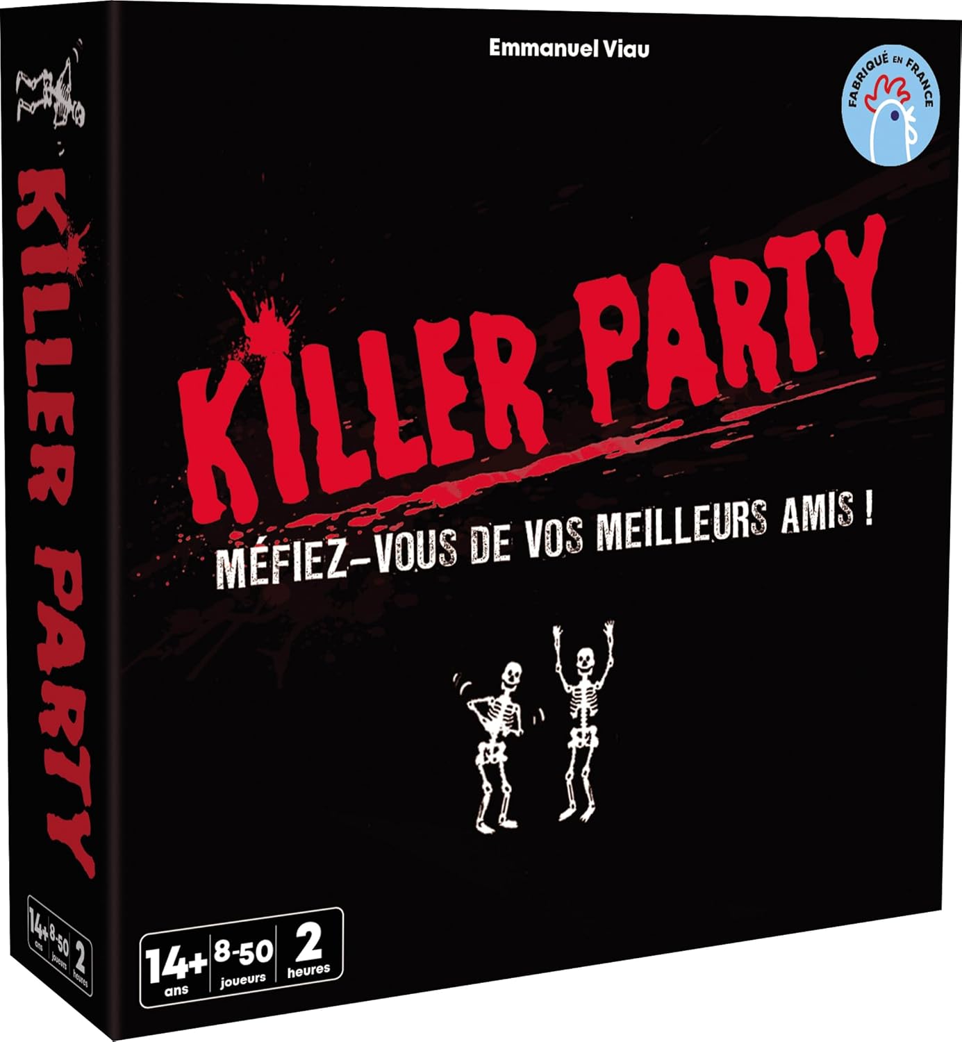 Killer Party - Jeu d'Ambiance et d'Enquête dès 14 Ans - Made in France - Missions Tueur en Série - Jeu de Cartes pour Soirées Groupe Adultes - 2h - 8 à 30 Joueurs - en Français Killer Party : Nouvelle Edition
