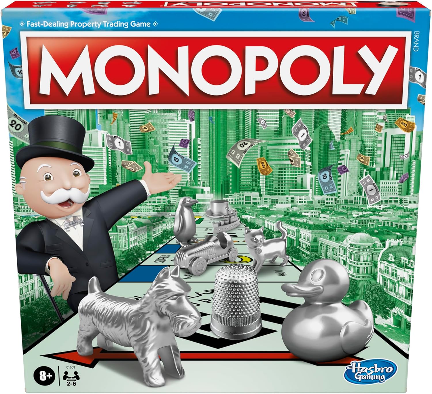 Monopoly Jeu, jeu de plateau familial pour 2 à 6 joueurs, Monopoly Jeu de plateau pour enfants de 8 ans et plus, comprend des cartes communautaires de vote des fans, le colis peut varier CLASSIQUE Simple