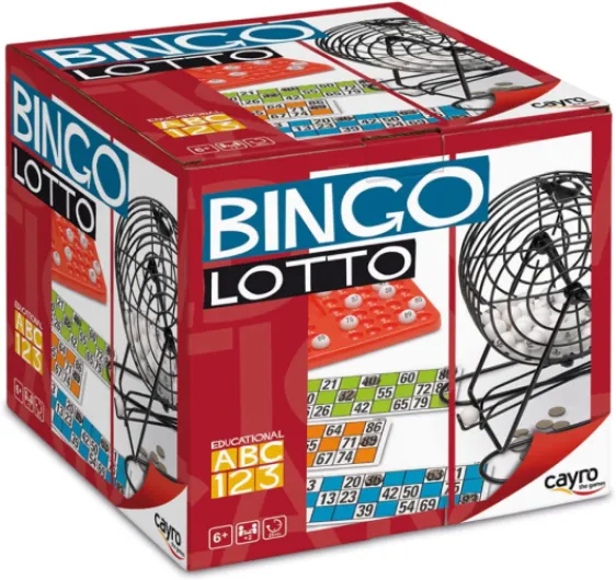 Bingo - + 6 Ans - Modèle Loto - Jeu De Société Amusant - pour Enfants Et Adultes - Tambour en Métal - Comprend 48 Cartes - pour 2 À 8 Joueurs