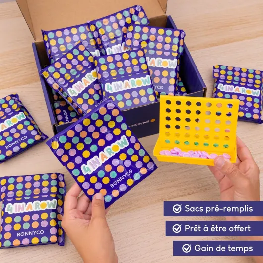 4 en Ligne Pack 16 Mini Jeux de Société Voyage pour Enfants 3-12 Ans - Idées Cadeau Anniversaire Enfants Invites, Petit Récompense pour Élève Primaire, Jouet Pinata, Lot Kermesse