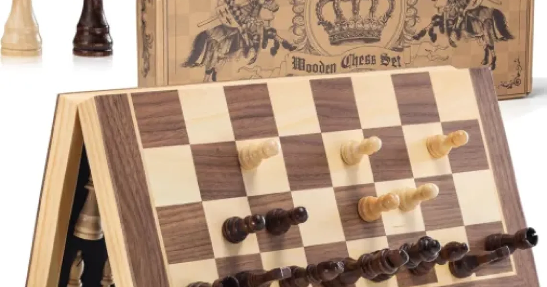 ASNEY Jeu D'Échecs Magnétique Amélioré, Jeu D'Échecs en Bois De Tournoi De 15 Staunton avec Pièce D'Échecs Artisanale Et Emplacements De Rangement pour Enfants Adultes - Regles de jeux ASNEY Jeu D'Échecs Magnétique Amélioré, Jeu D'Échecs en Bois De Tournoi De 15 Staunton avec Pièce D'Échecs Artisanale Et Emplacements De Rangement pour Enfants Adultes - Regles de jeux