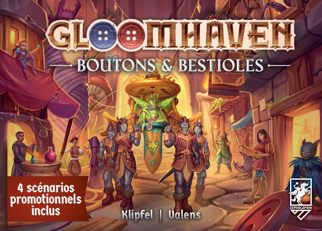 Cephalofair Games Gloomhaven – Boutons & Bestioles - Jeu de société Solo et coopératif Rapide dans l’Univers de Gloomhaven - Format Compact, campagnes Courtes, héros miniaturisés – dès 12 Ans