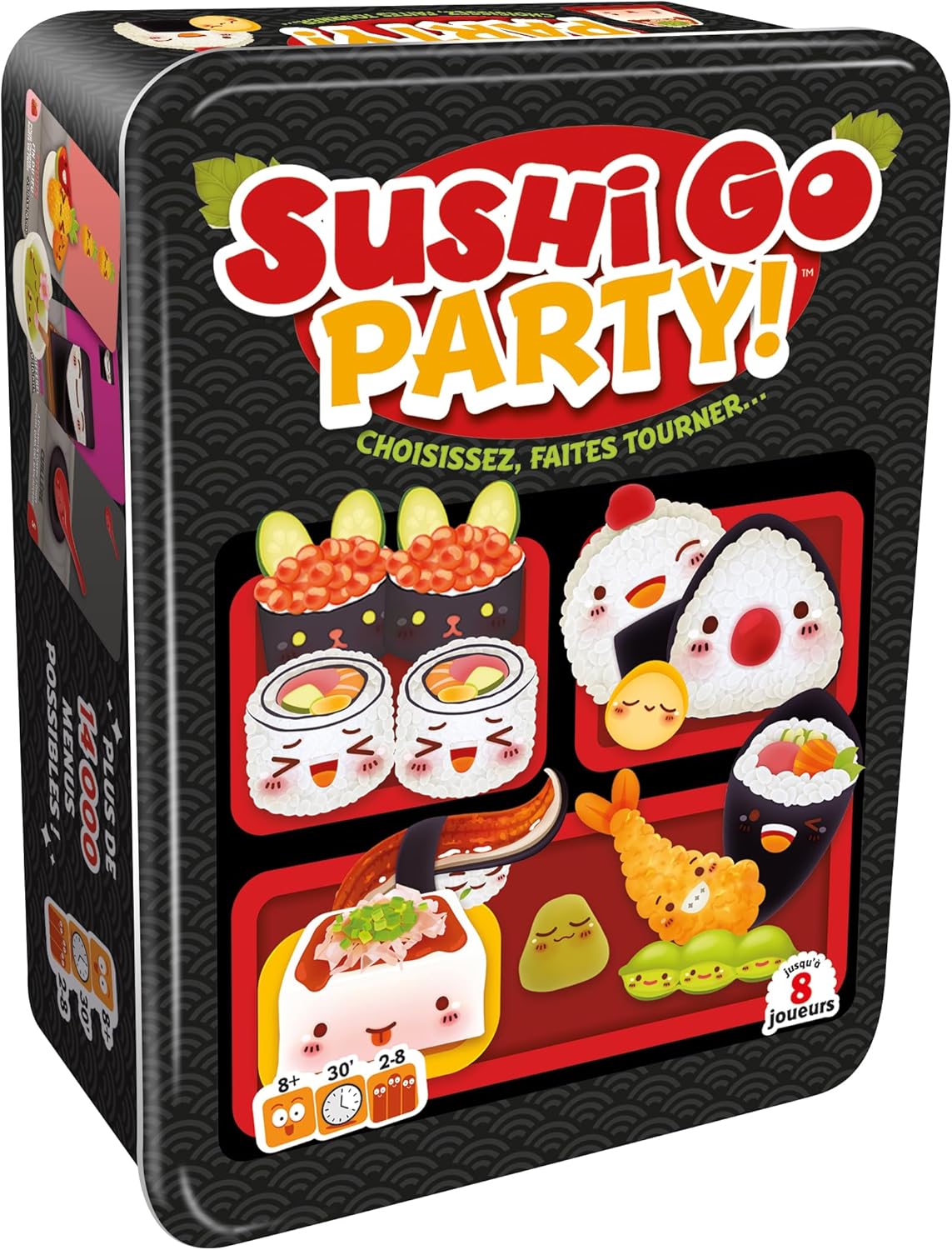 Sushi Go Party - Jeu d'Ambiance pour Adultes et Enfants dès 8 Ans - Devenez Sushi Master - Jeu de Cartes - Boite Métal Voyage - De 2 à 8 Joueurs - 30 Min - Version Française Sushi Go Party - Nouvelle Edition
