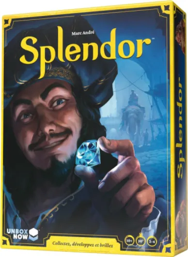 Splendor - Jeu de Société dès 10 Ans - Version Française - Jeu de Réflexion & Statégie Famille - Devenez Un Marchand de la Renaissance - 2 à 4 Joueurs - 30 Min - Space Cowboys
