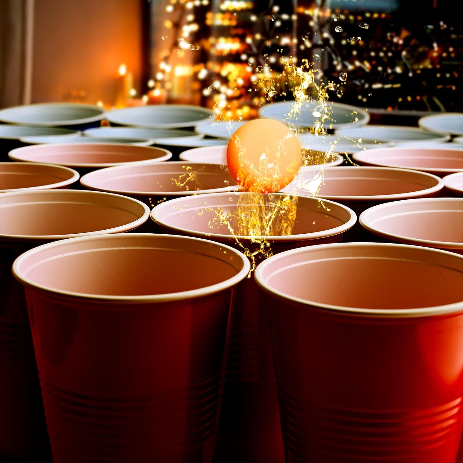 Jeux à Boire, Beer Pong Kit Pack Complet Beer Pong Jeu de Boisson Amusant pour Adultes pour Festivals de Fête Tournois BBQ