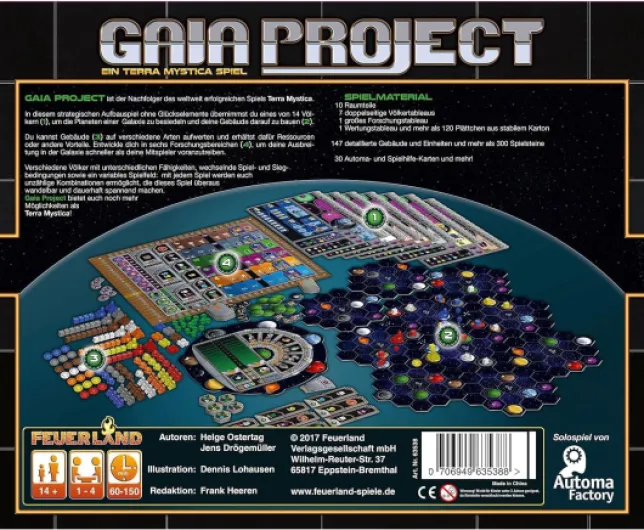 Feuerland Spiele 63538 Projet Gaia