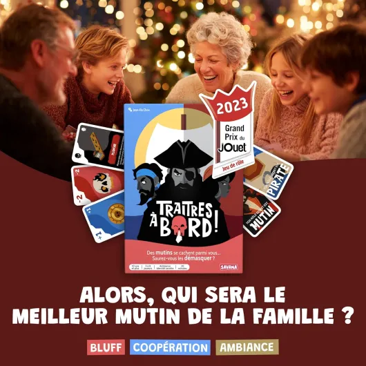 Traitres à Bord - Jeu de société - Grand Prix du Jouet 2023 - Jeux à identité secrète - Jeu de Voyage et de Poche - Jeu de Cartes dès 10 Ans