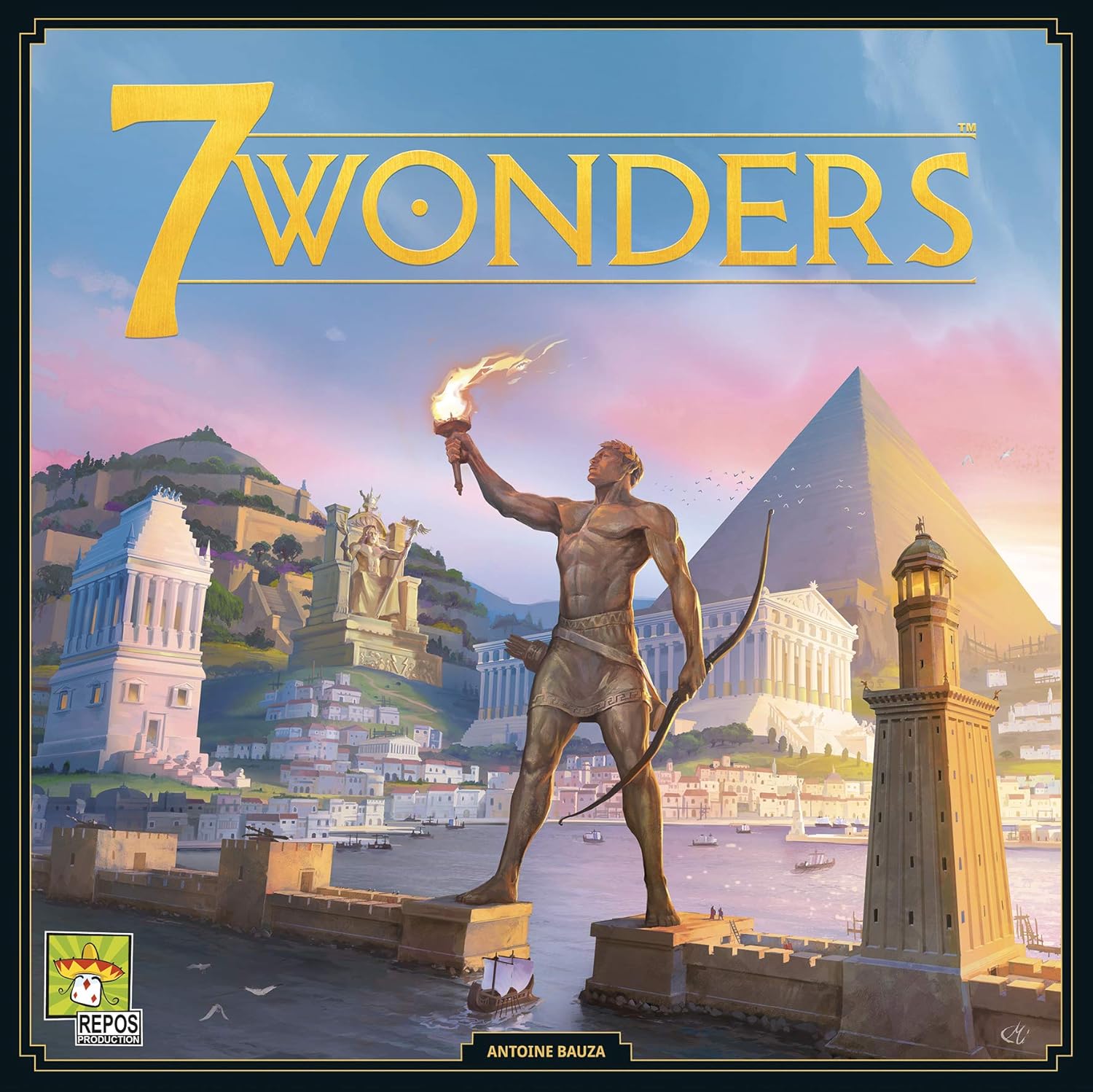 7 Wonders Jeu de Base - Jeu de Société de Stratégie pour Enfants dès 10 Ans - Primé As d'or - Rejouabilité Illimitée - 3 à 7 Joueurs - 30 Min - en Français - Repos Production 7 Wonders - Jeu de Base