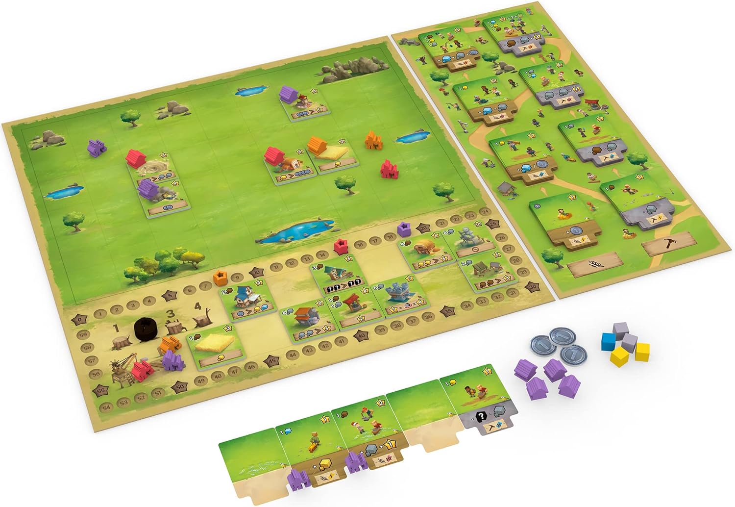 IELLO: Little Town : Artisans Expansion – Jeu de société stratégique, tactique et interactif, plus de bâtiments et d'objectifs, jeu familial, à partir de 10 ans, 2 à 4 joueurs, 45 minutes Extension