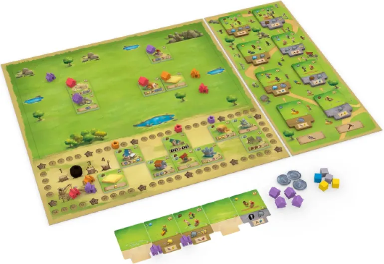 IELLO: Little Town : Artisans Expansion – Jeu de société stratégique, tactique et interactif, plus de bâtiments et d'objectifs, jeu familial, à partir de 10 ans, 2 à 4 joueurs, 45 minutes Extension