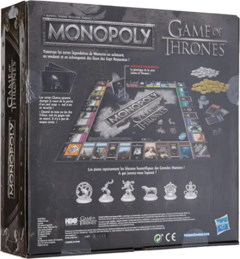 Monopoly - Jeu de Societe Game of Thrones Edition Collector - Jeu de Plateau - Version Française 18 ans et plus