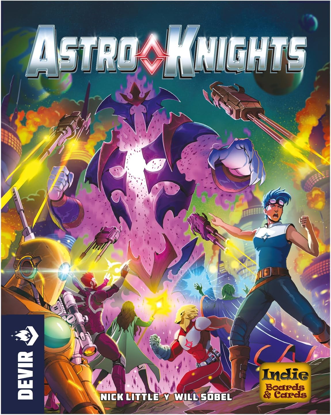 Devir - Astro Knights - Jeu de société coopératif de Construction de Decks - Stratégie, Science Fiction et Aventure Galactique - 1 à 4 Joueurs (+14 Ans)