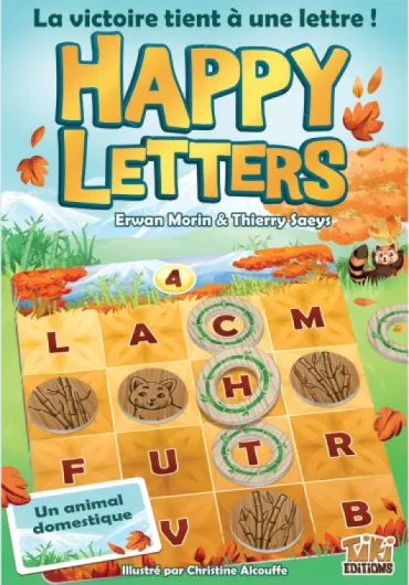 Happy Letters - Jeu de société - Version Française - Jeu de Lettres Fun et Malin - pour Toute la Famille - 2-5 Joueurs