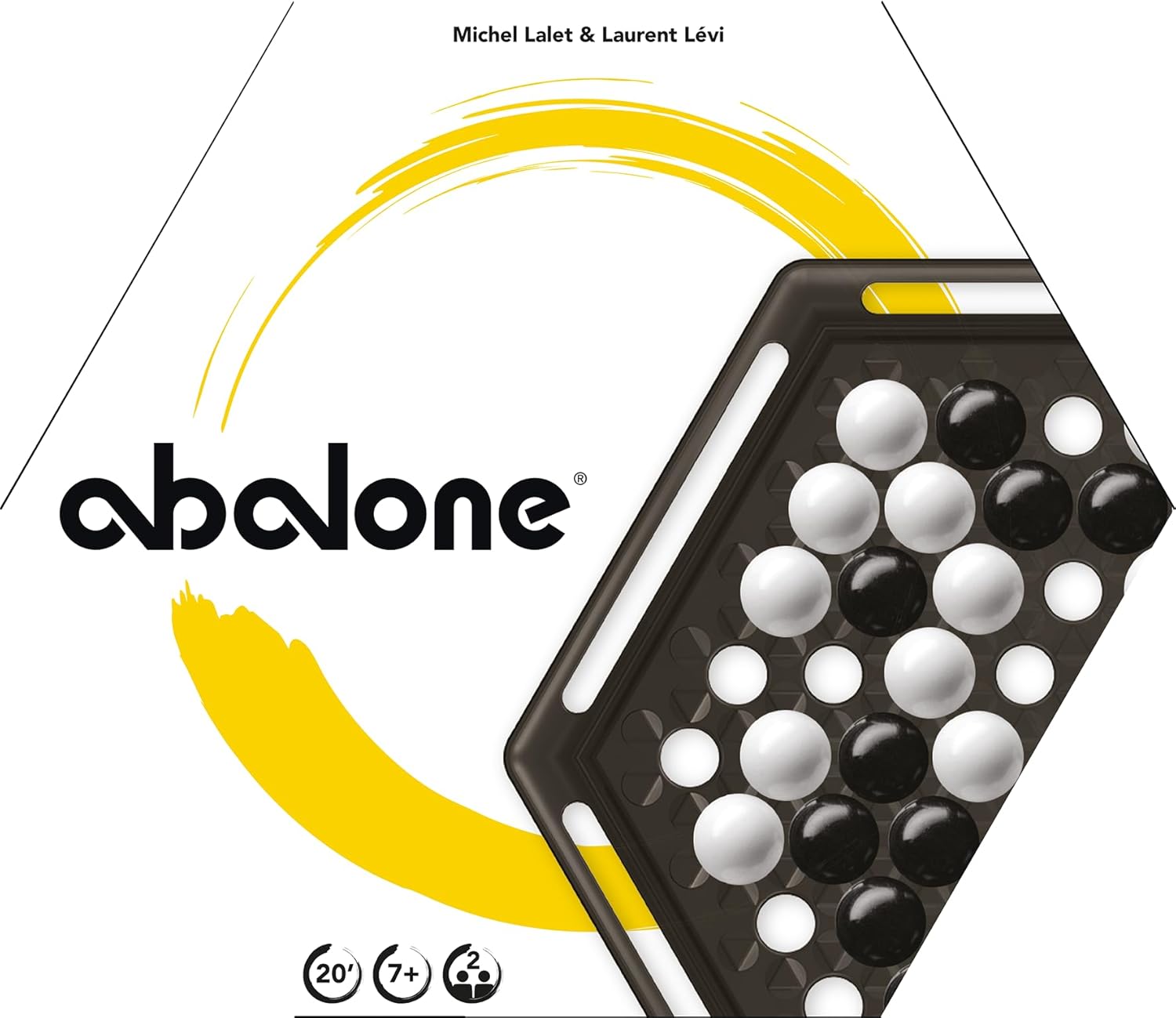 Abalone - Edition Officielle - Jeu de Société Famille pour Adultes & Enfants dès 7 Ans - Jeu de Stratégie & Réflexion - Plateau de 28 Billes - As d'or - 2 Joueurs - 20 Min - Zygomatic