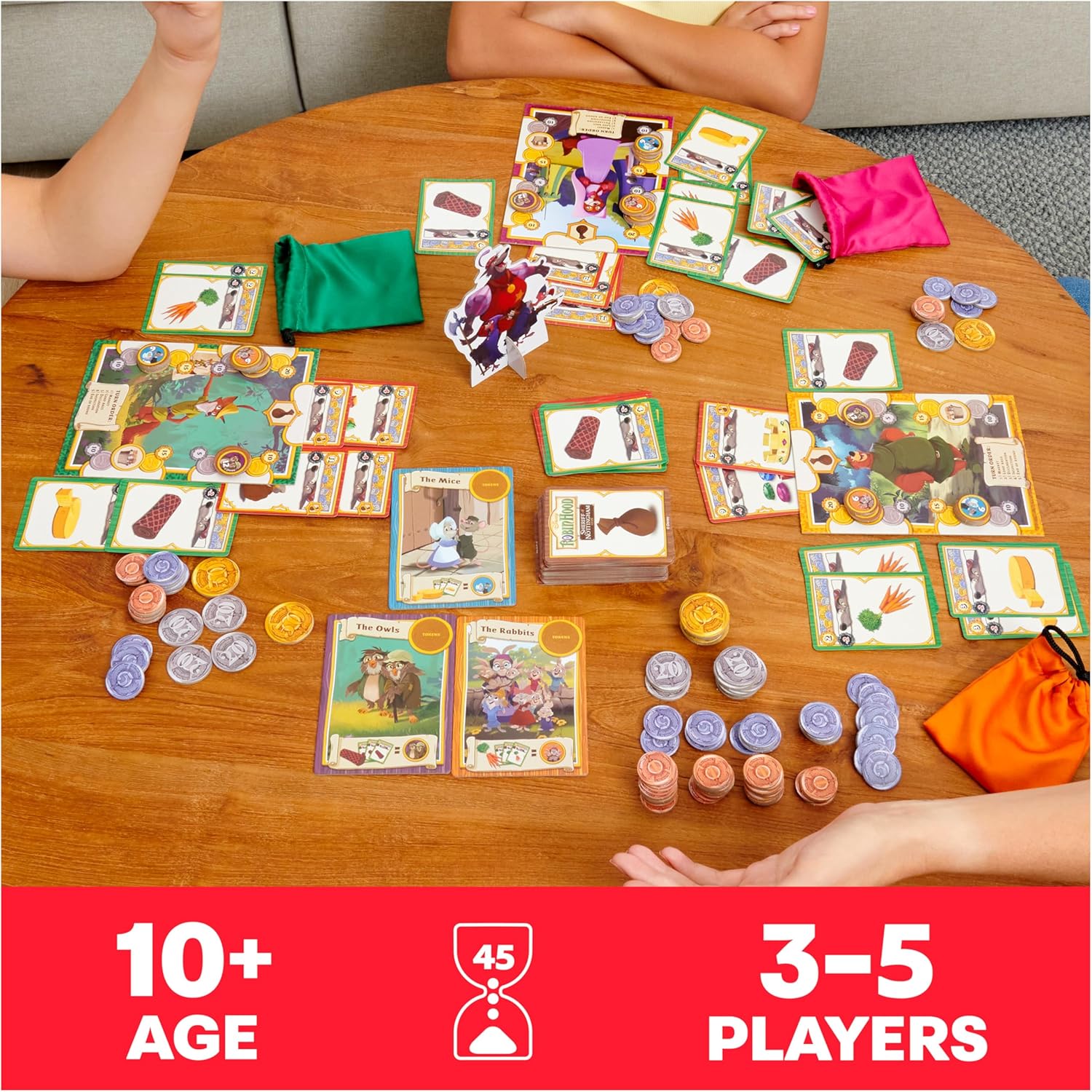 Disney Robin des Bois Shérif de Nottingham, jeux de société familiaux, cadeaux Disney, jeux de société pour soirée en famille, pour adultes et enfants à partir de 10 ans