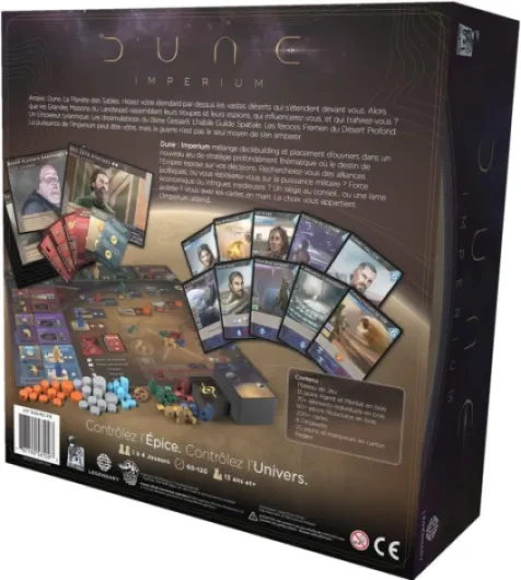 Dune Imperium Jeu de Société + Extension Lignées en Français + 1 Décapsuleur pour 1 à 6 Joueurs à partir de 13 Ans Dune + Lignees