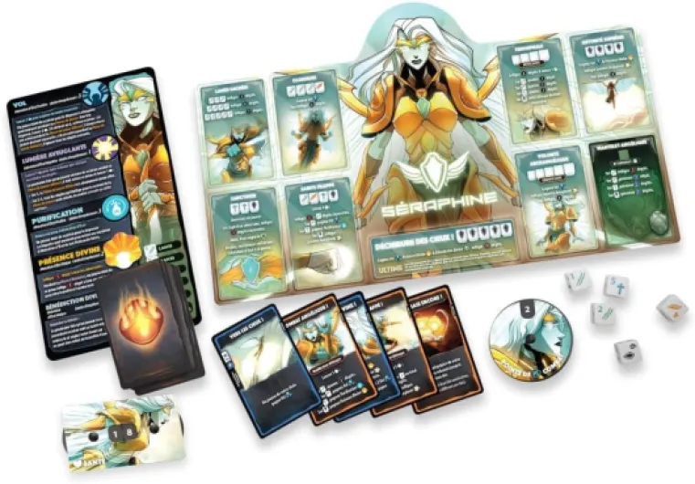 DICE THRONE : Seraphine vs Reine Vampire - Jeu de Société pour Adultes & Enfants - Jeu de Stratégie - Combat de Dés et Pouvoirs - 2 Joueurs - 20 à 40 Min - En Français