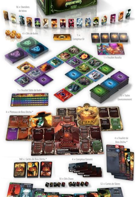 DICE THRONE - Extension ADVENTURES - Jeu de Société Stratégique et Coopératif - Deckbuilding Pour Adultes et Enfants dès 10 ans - 1 à 4 joueurs - 90-120 minutes - En Français