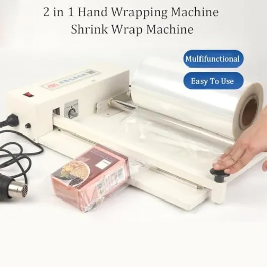 Machine d'emballage thermorétractable réglable pour l'emballage professionnel de nourriture, livres et boîtes 45CM