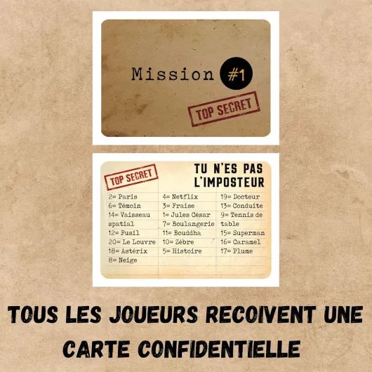 L'Imposteur - Saurez-Vous Le démasquer ? Bluff, Créativité, Jeux de Mots et Suspicions ! Jeu d'ambiance - Jeu de Cartes - Jeu de Société Adulte