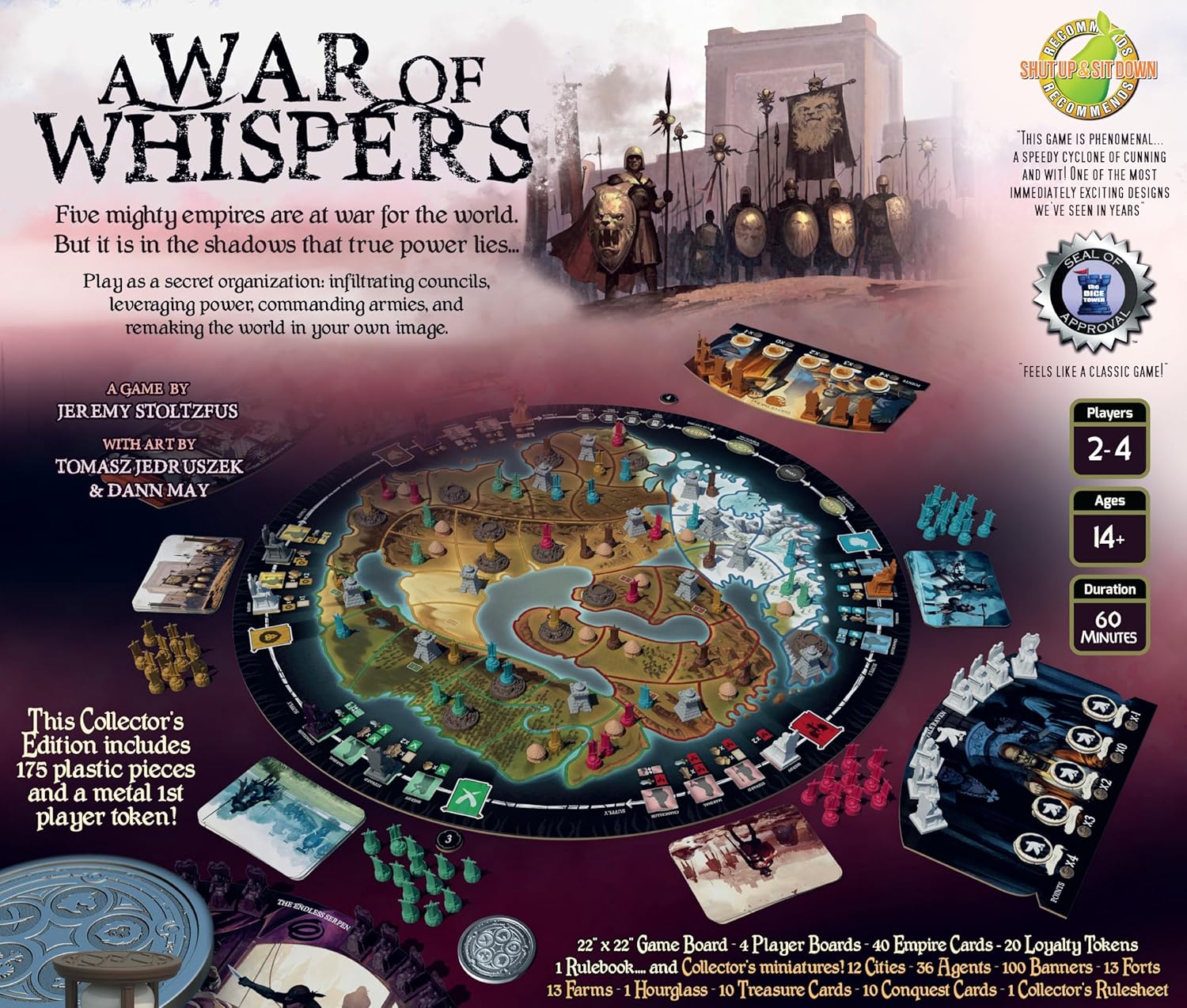 Starling Games - Édition Collector A War of Whispers - Jeu de société compétitif pour 2 à 4 Joueurs - 12 Ans et Plus